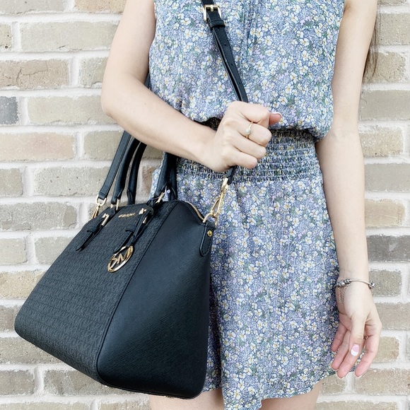 Gaby’sBags-Michael Kors Black Satchel Wallet SET - Picture 7 of 7